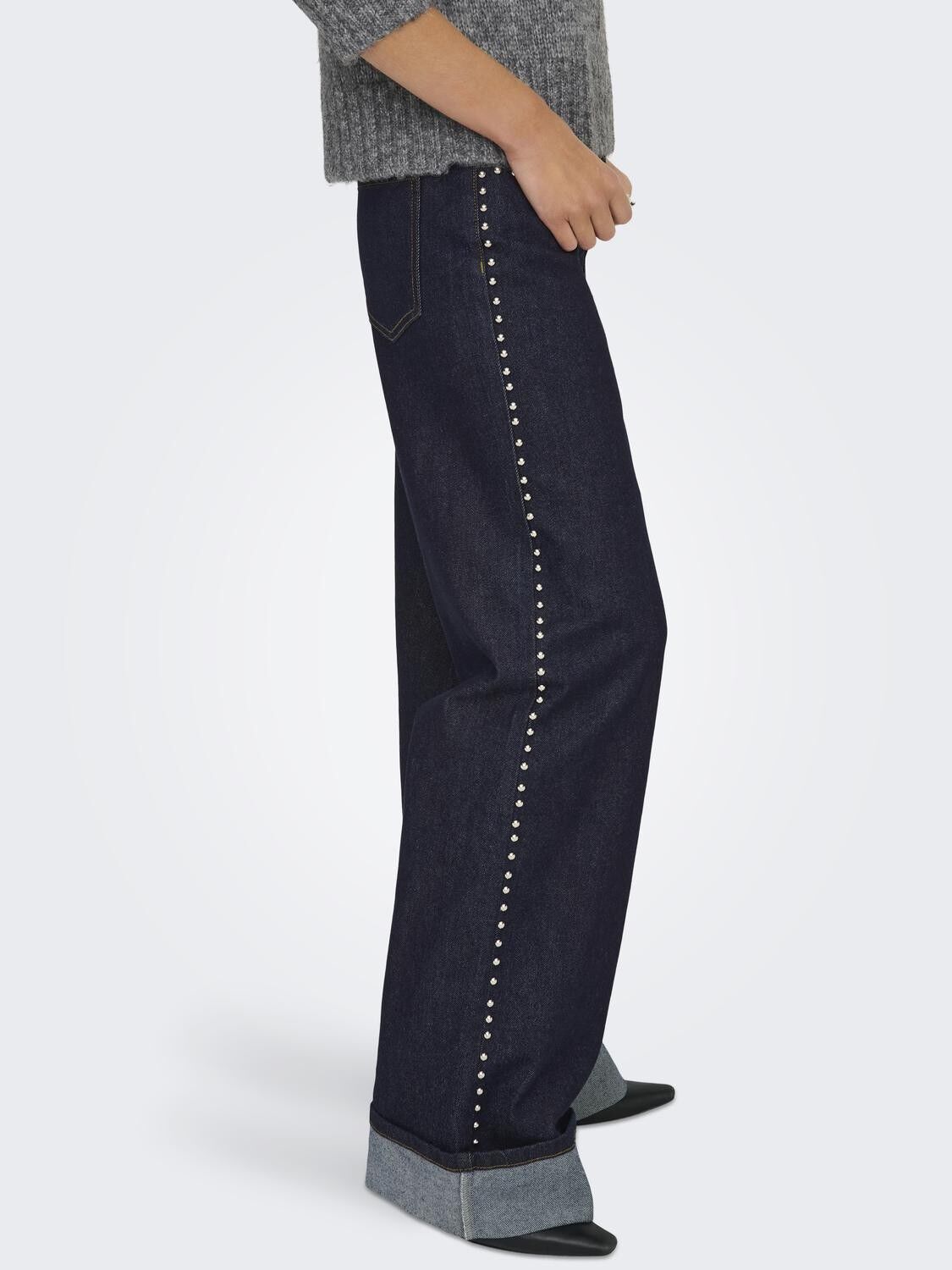 ONLHOPE HW WIDE STUD FOLD UP DNM MA