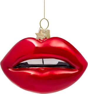Ornament glass red opal sensual lips