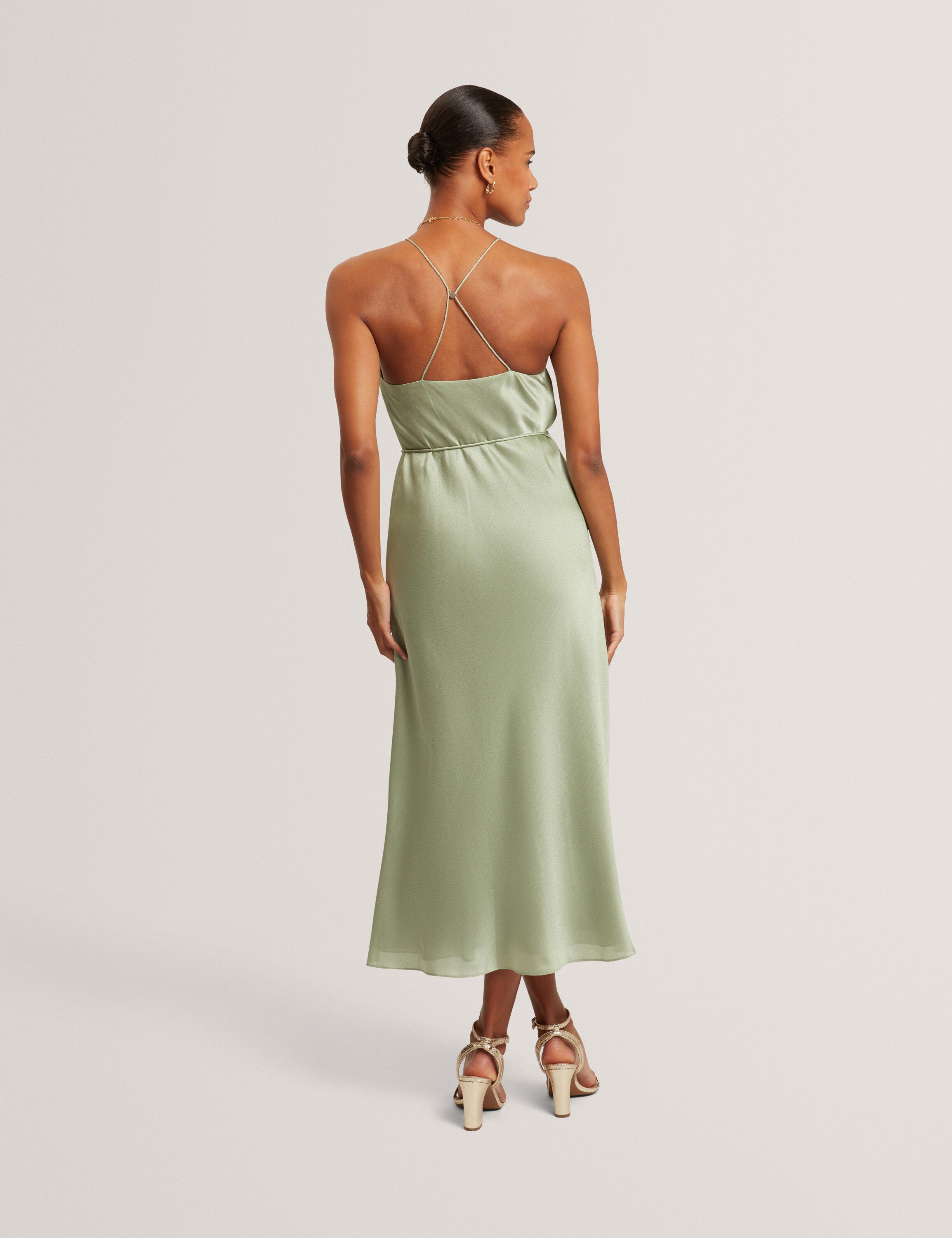 KAHRLI Halter Neck Midi Dress