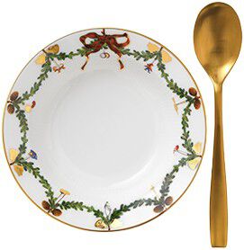 Star Fluted Christmas 17 cm djup tallrik