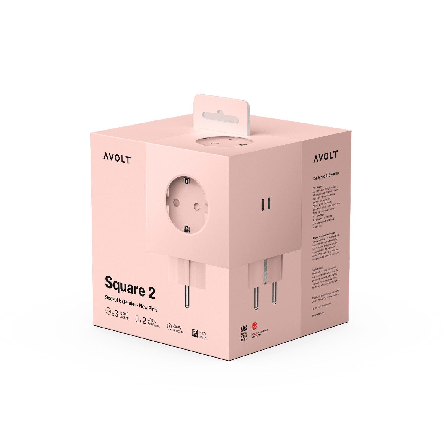 Square 2 - USB-C F - EU - New Pink