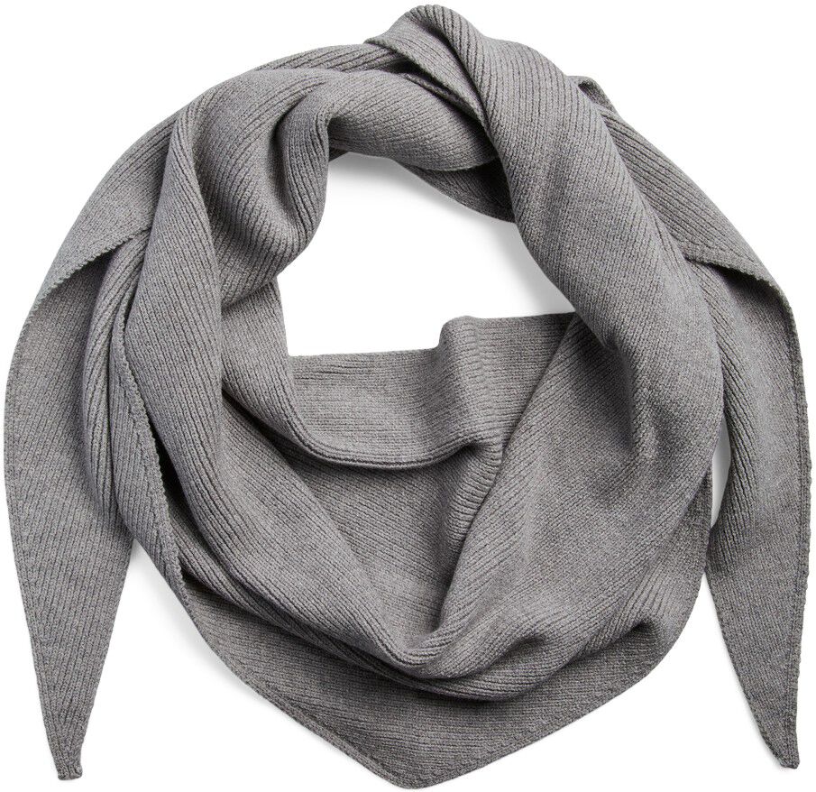 PCKOMMA RIB BIG TRIANGLE SCARF NOOS