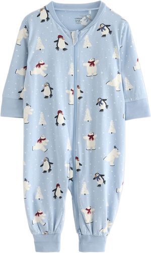 Koselig pyjamas i myk bomull med la