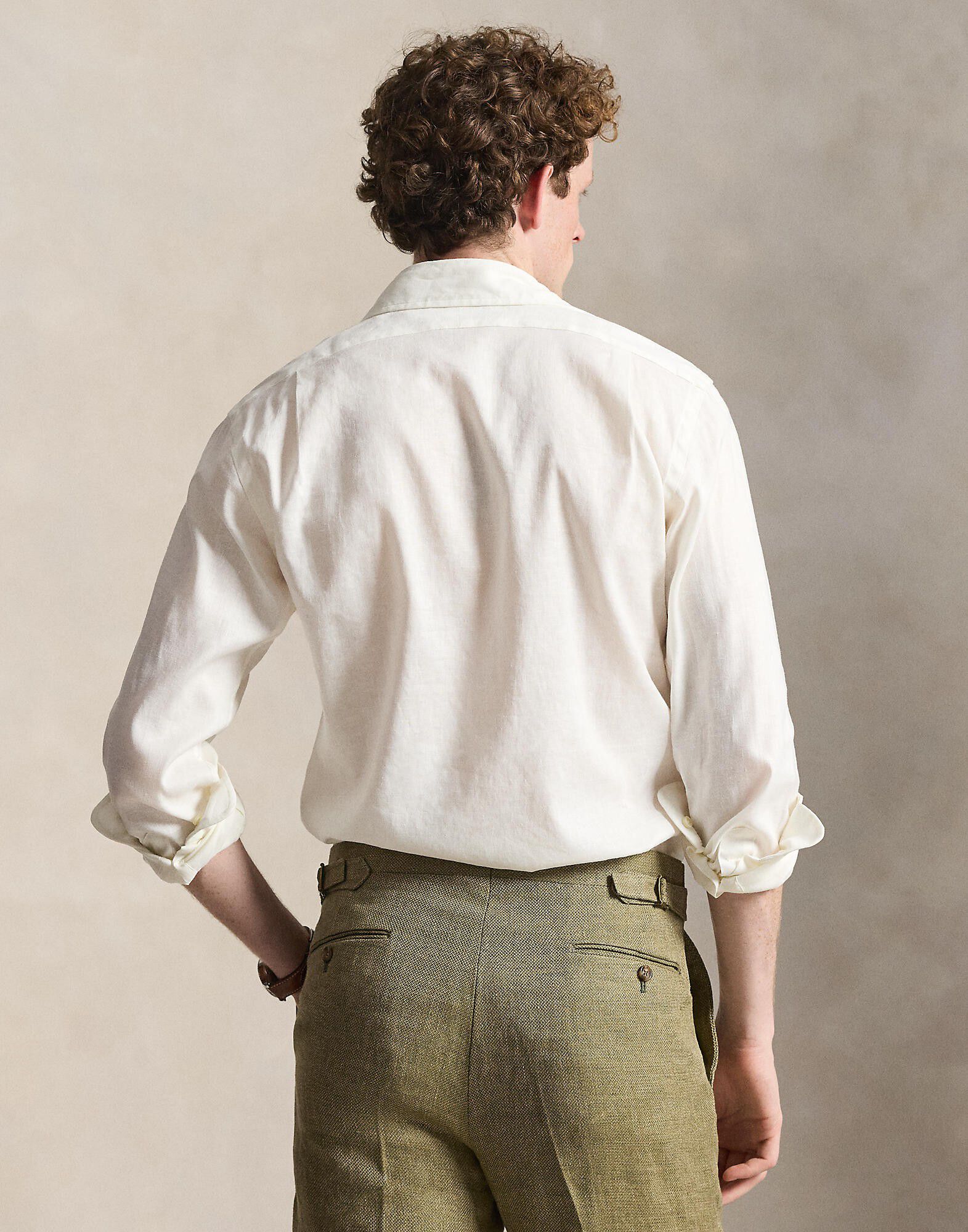 Custom Fit Linen-Blend Shirt