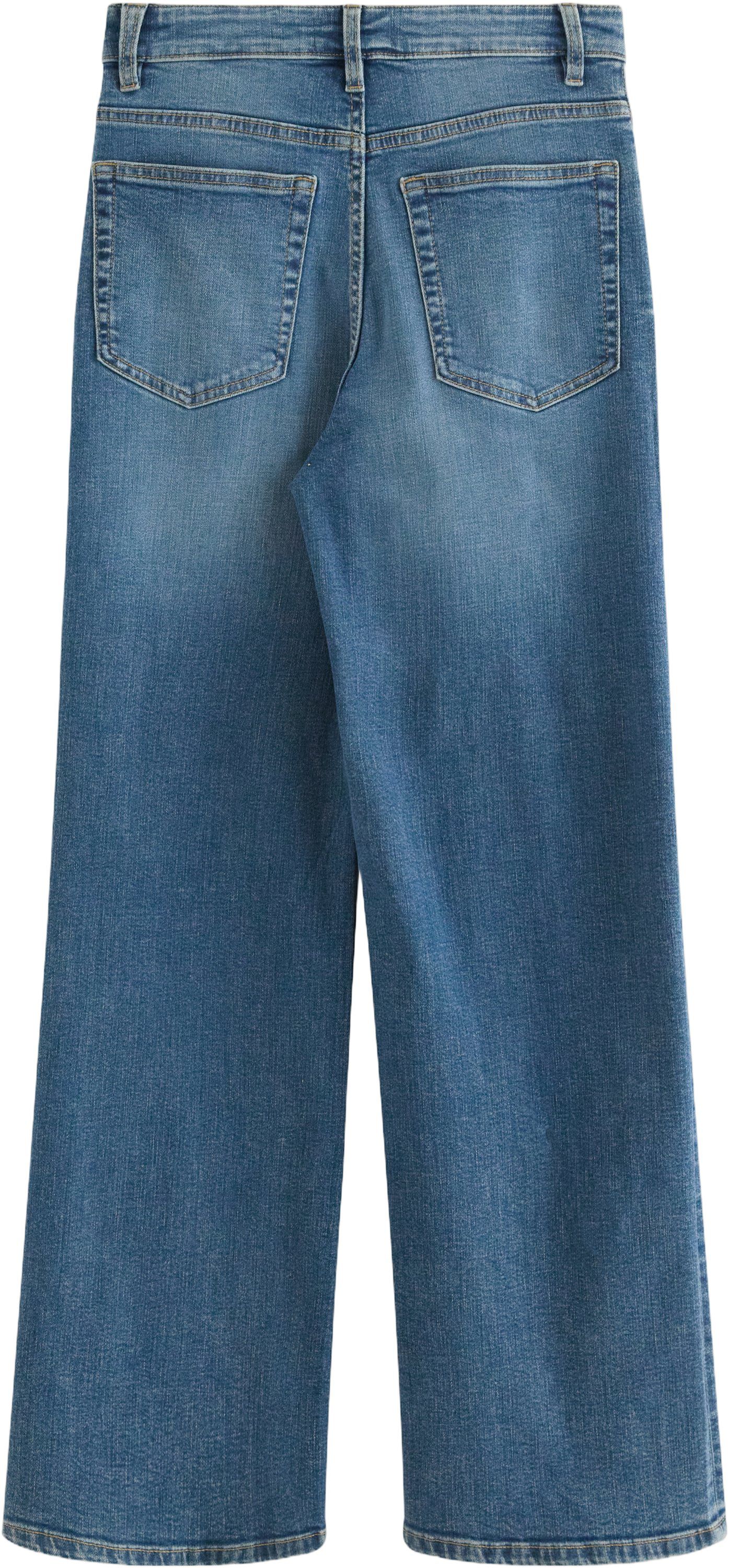 Trousers denim Straight high w