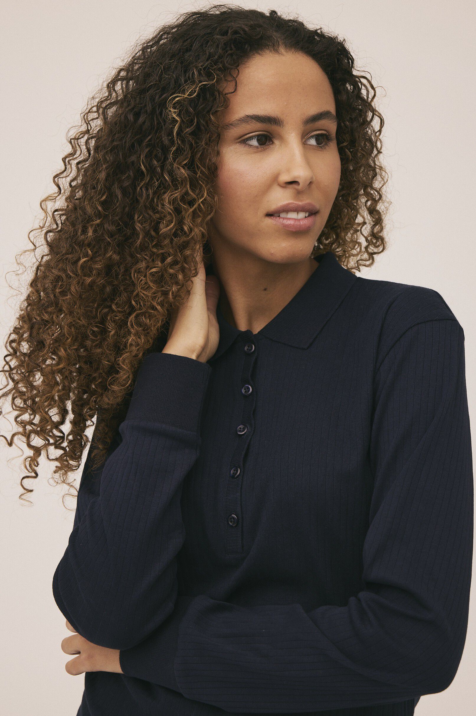 Milla 24 Long sleeve polo top - 100% Organic Cotton GOTS