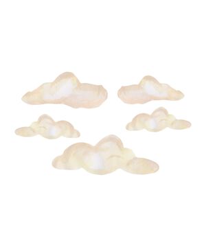 Wallsticker Skyer 5- pak