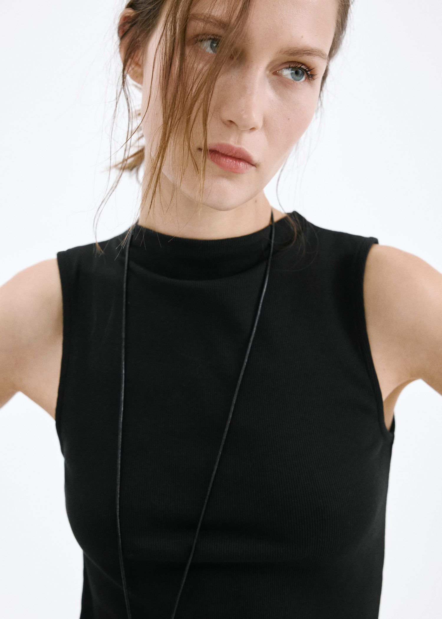 Contrast-bodice dress