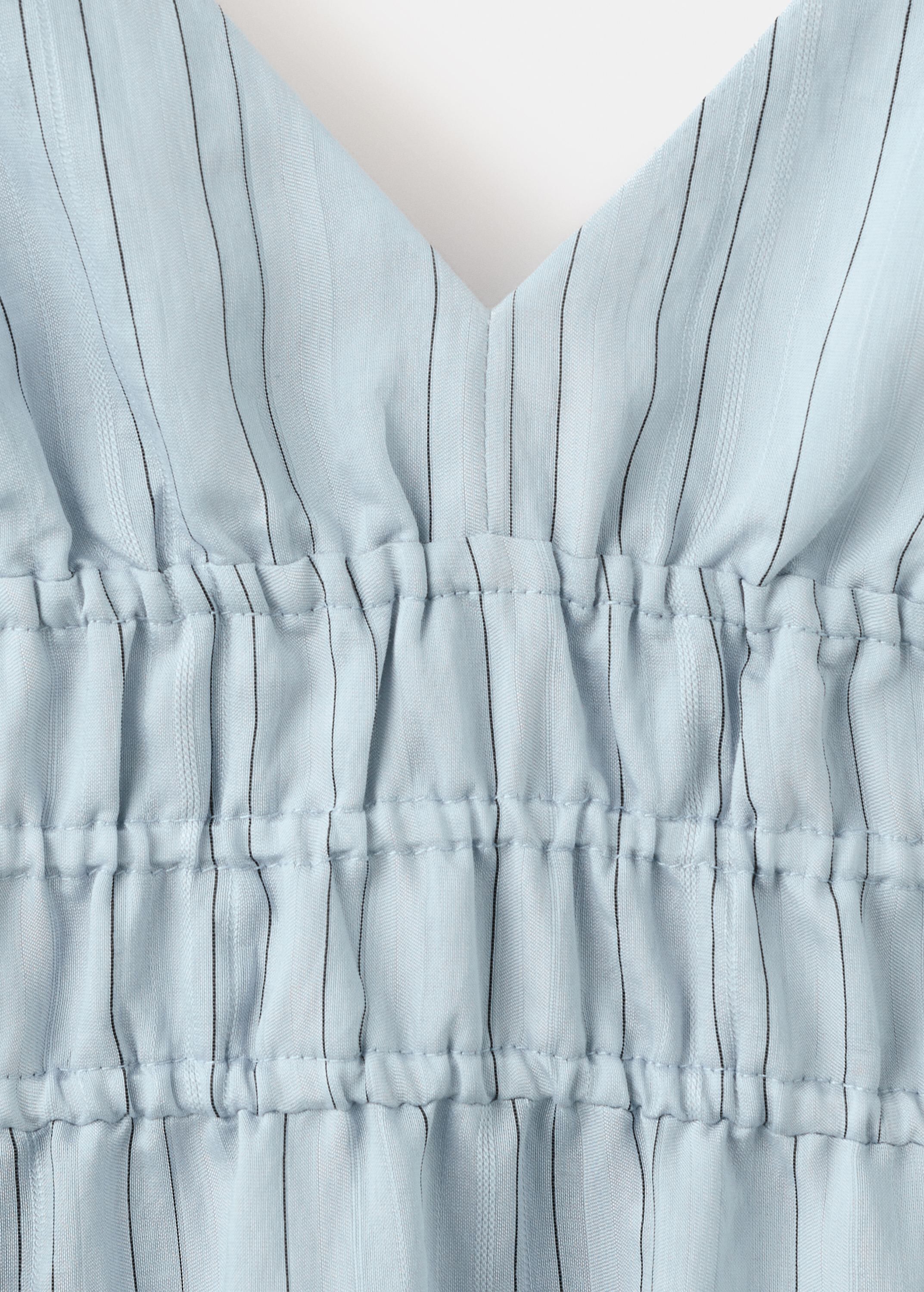 Striped gathered dress