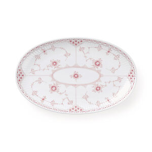 Coral Fl Half Lace Oval Asiette 23,5cm