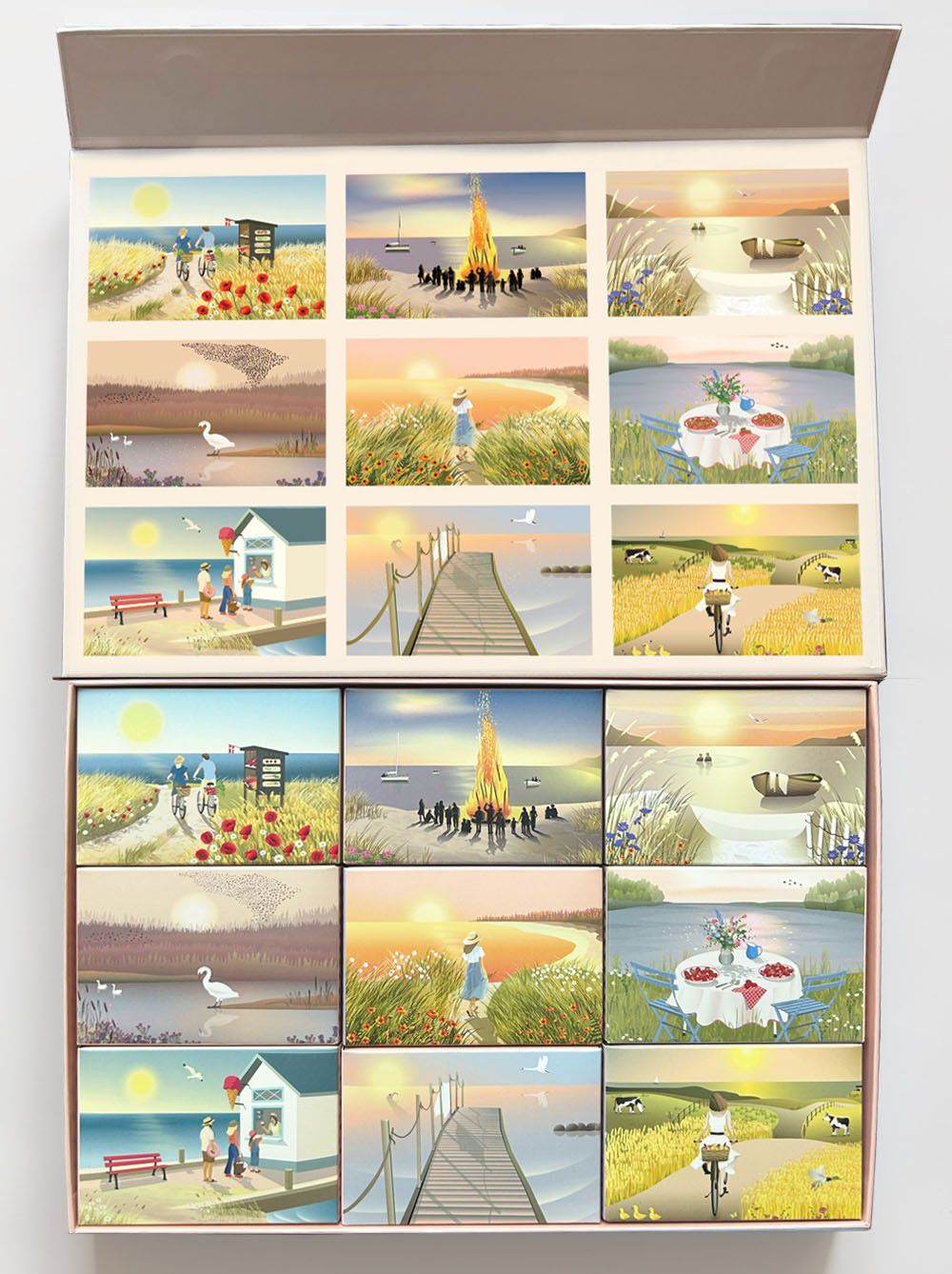 SUMMER MOMENTS - bokss�t med 9 sm� puslespil