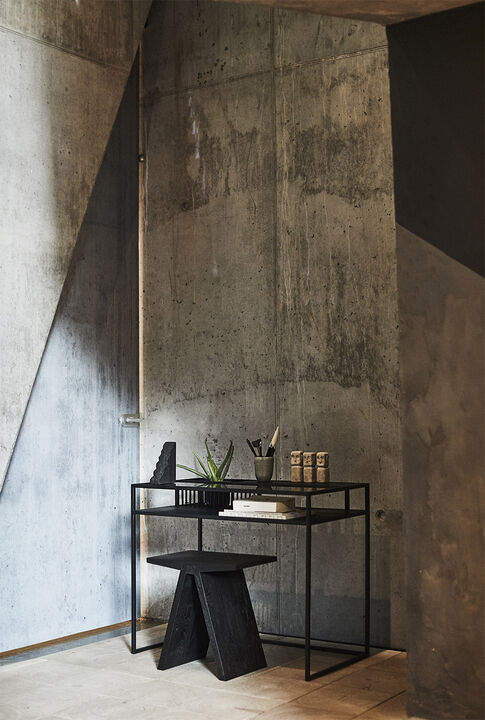 Taburet Angle Black - Sort bejdset/olie