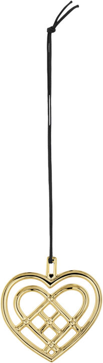 Flettet julehjerte H6. 5 forgyldt