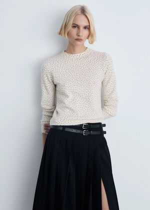 Polka-dot knitted sweater
