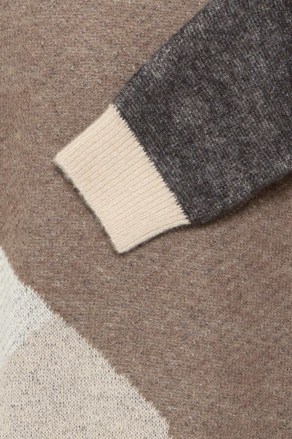 CFNOE geometric crew neck knit