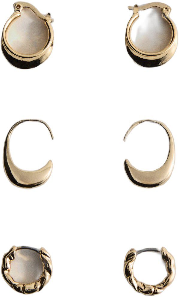 Set of 3 hoop earrings