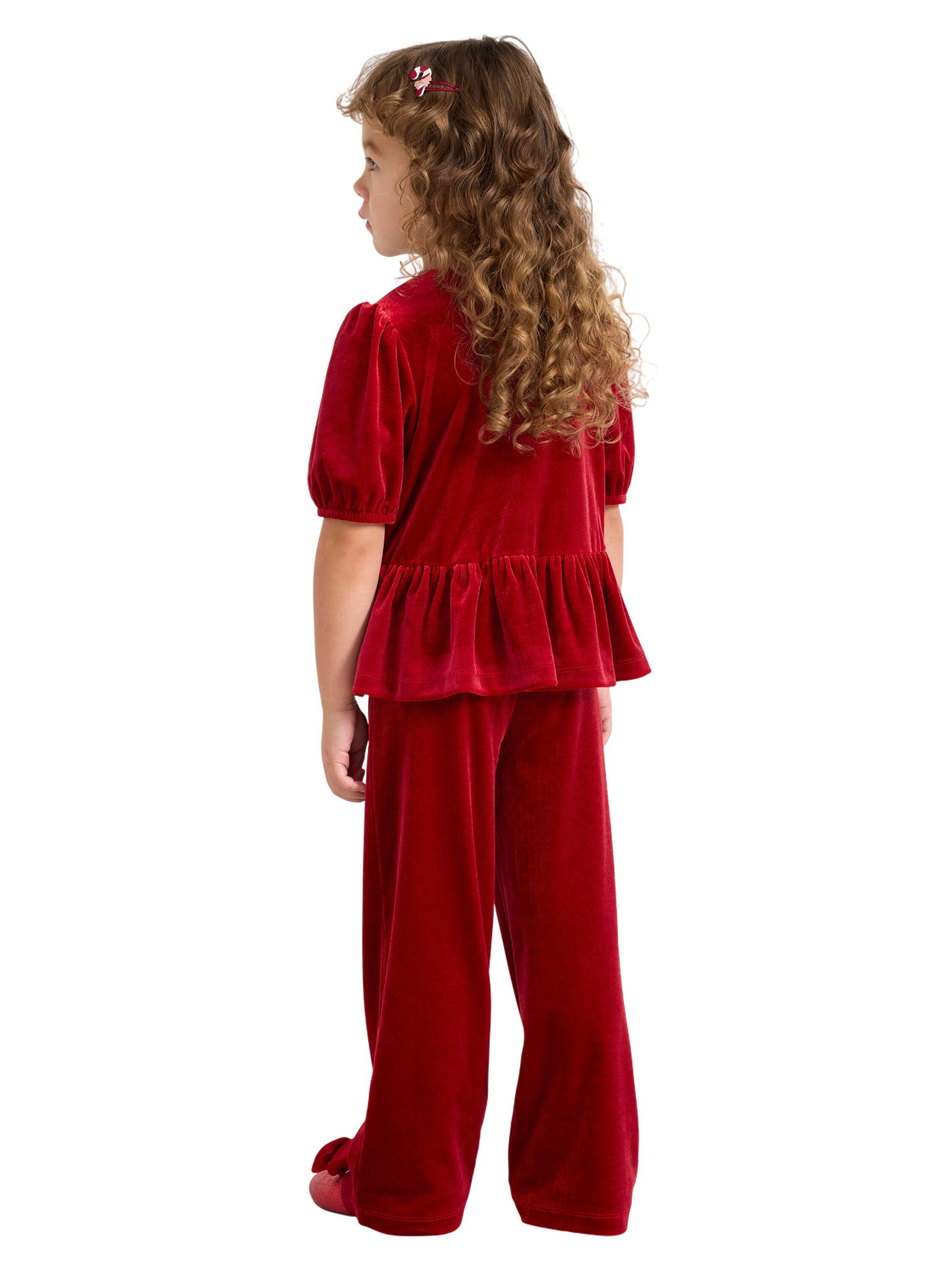Soft trousers in velvet with an ela