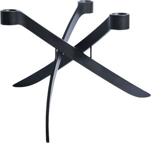 LIGHTARCH Candle Holder, 1 arm Mini Taper, Matte Black 18 x 11 CM