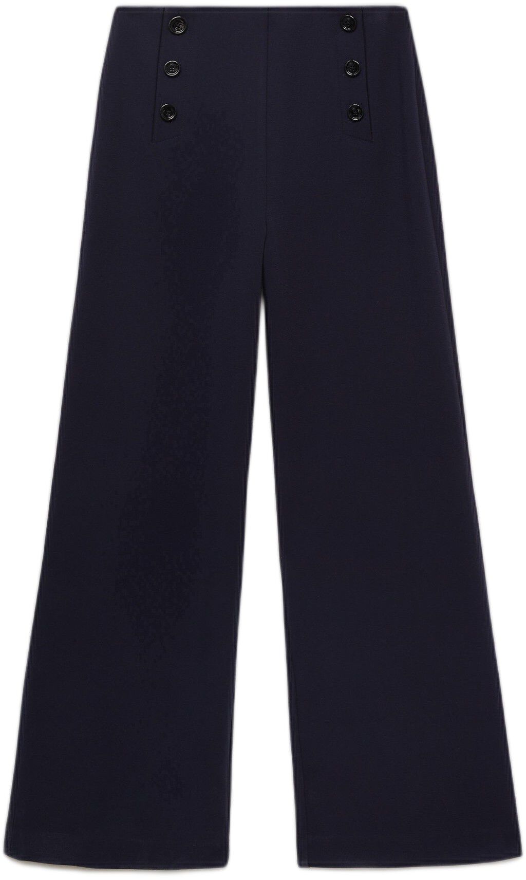 Wide leg trousers with buttons