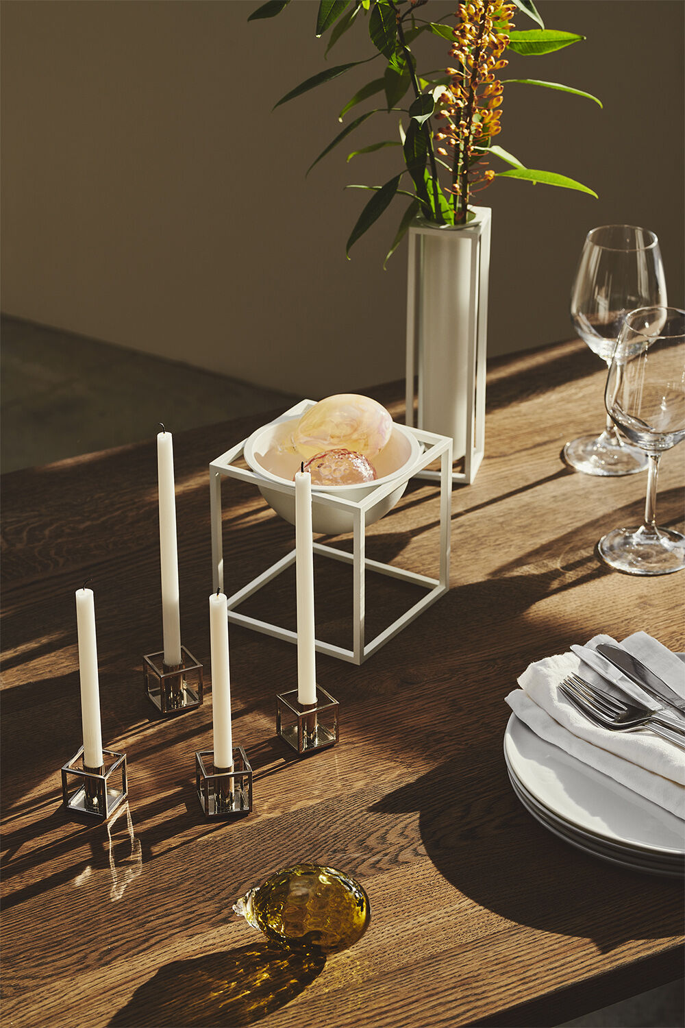 Kubus Candle Holder, Micro Nickel-P