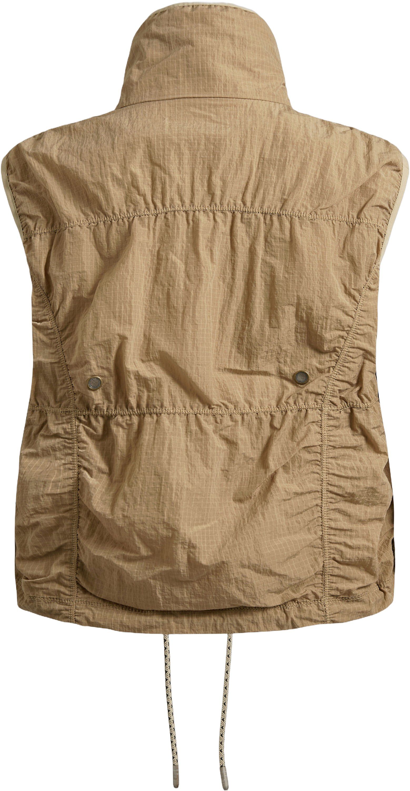 Trail parachute vest med lynl&aring;s - Sand