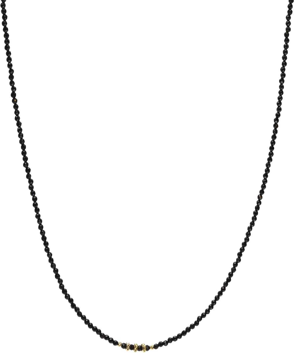 Nikki Necklace Black Spinel - Gold