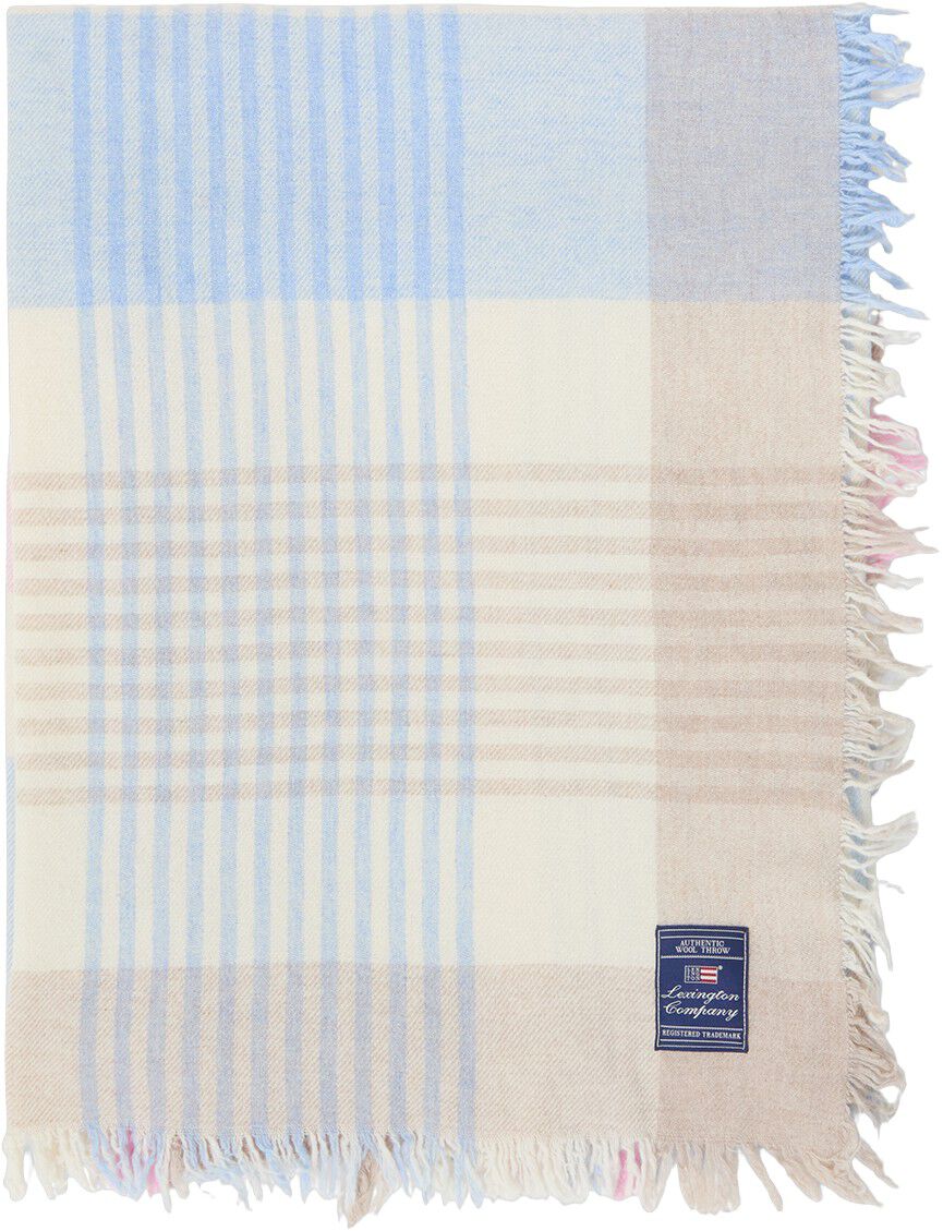 Multi Checked Recycled Wool Mix Throw