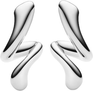 Coil Curl Studs Silver - PAIR
