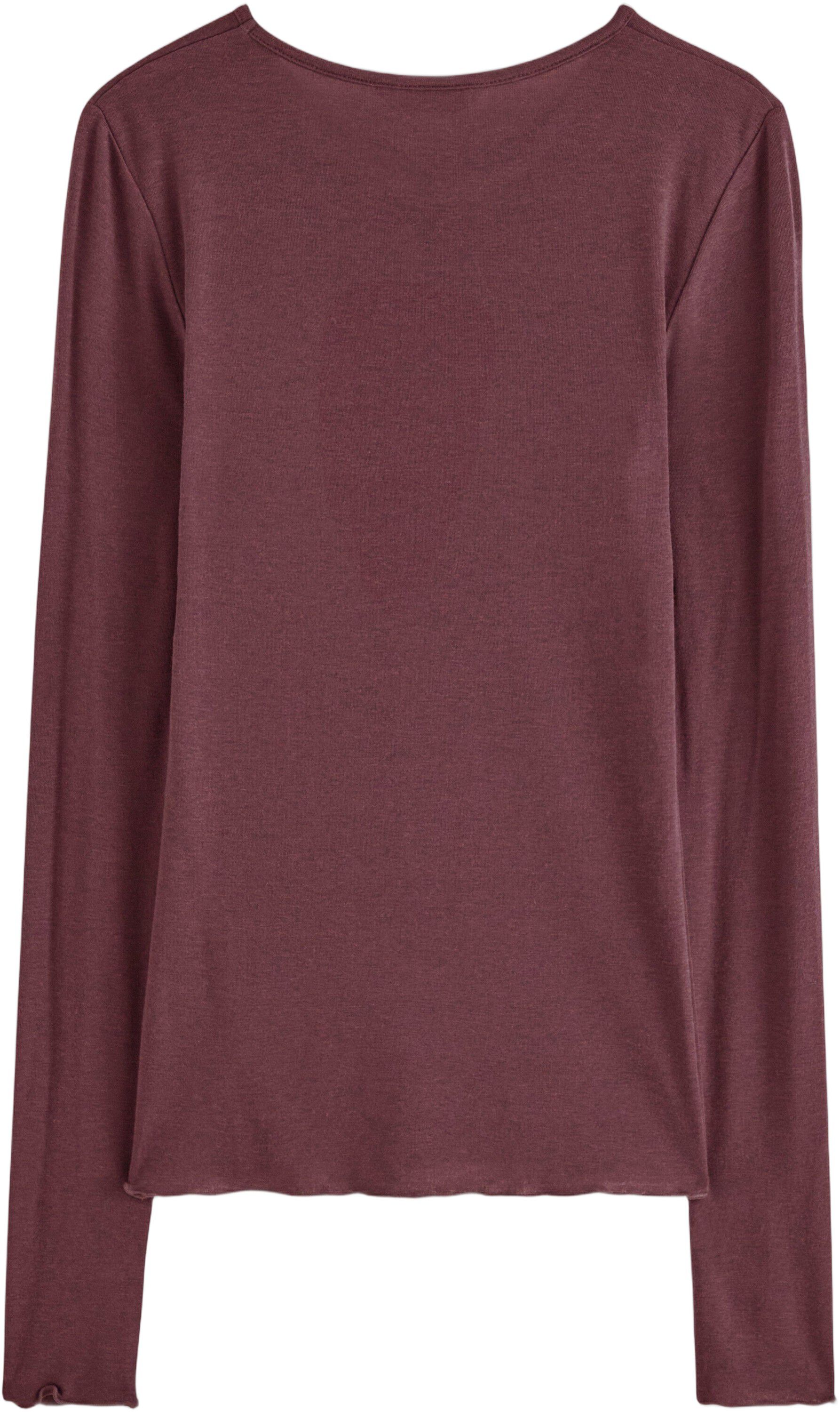 Mjuk halvgenomskinlig topp i ullbla