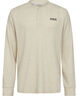 Waffle-Knit Henley Sleep Shirt