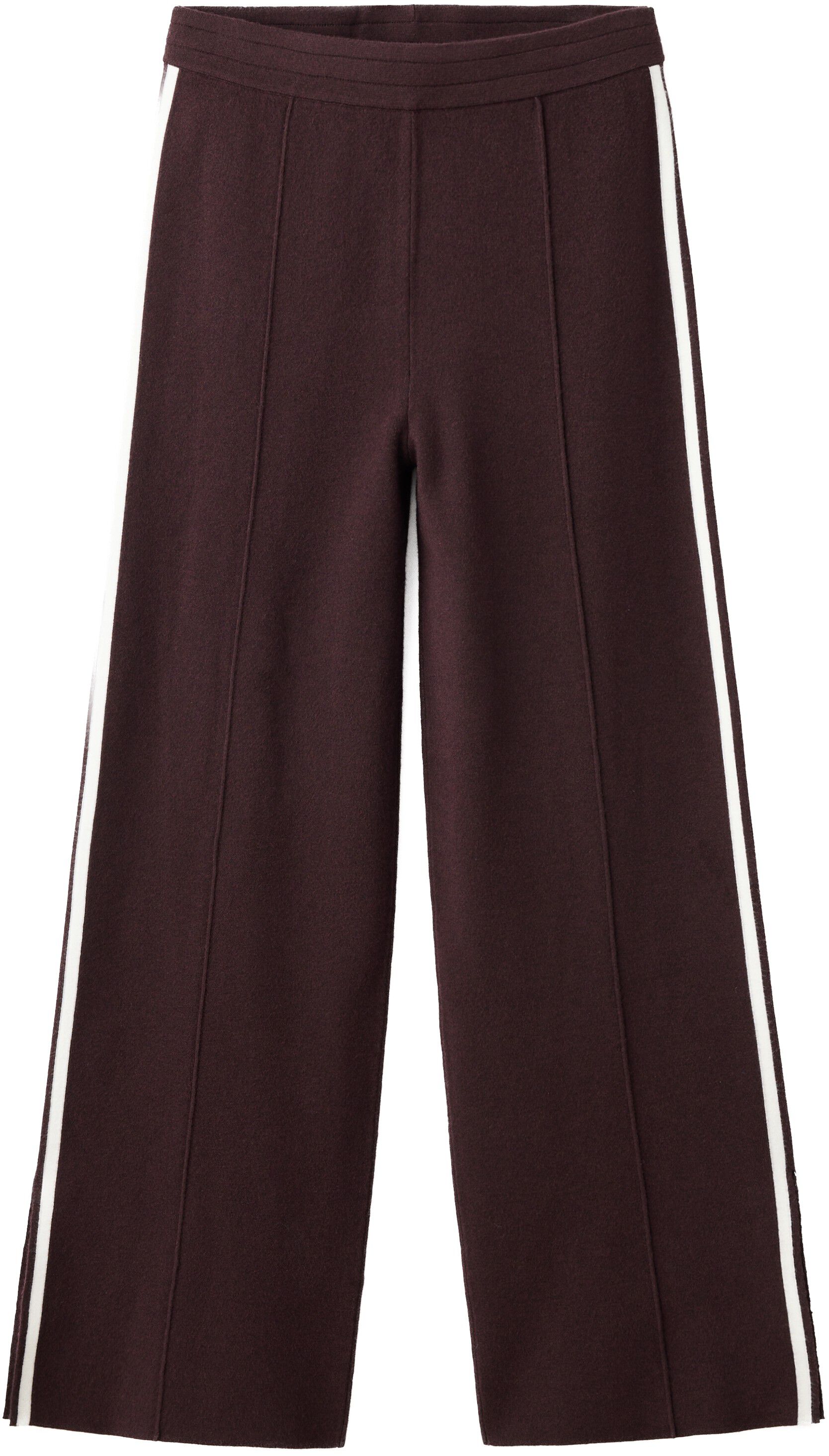 Knitted trousers with contrasting s