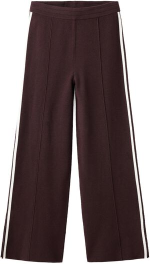 Knitted trousers with contrasting s