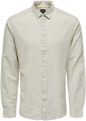 ONSCAIDEN LIFE LS SOLID LINEN SHIRT