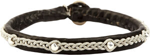 Victoria Facet Silver Beads Black