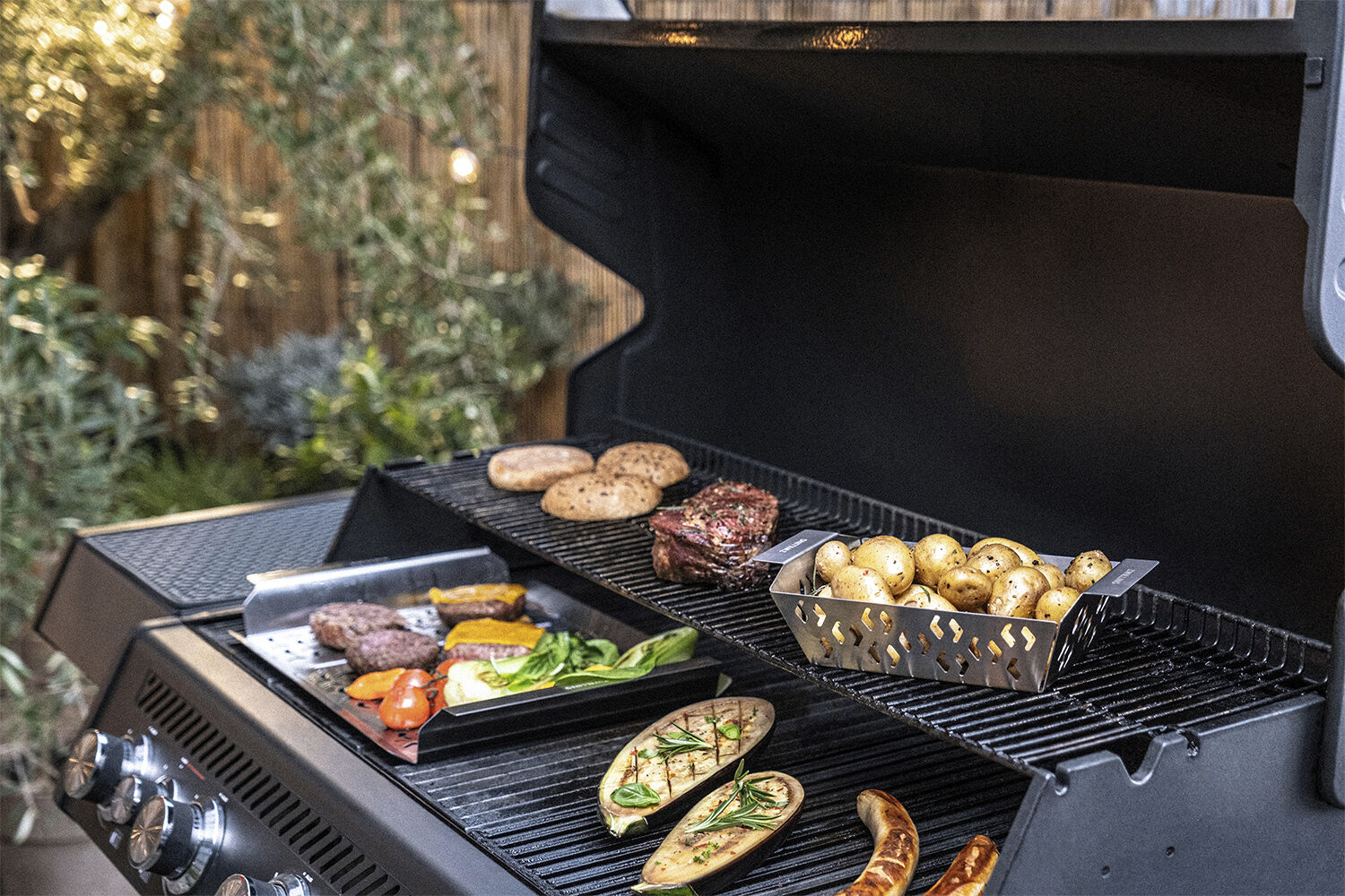 BBQ+ Grillkorg S Silver Rektangul&auml;r