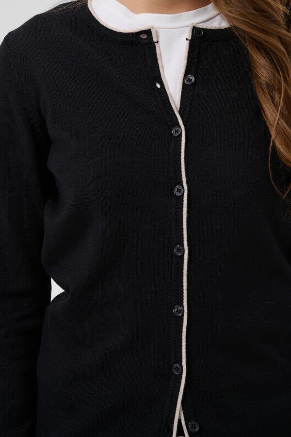 MilaSZ Contrast Stripe Cardigan