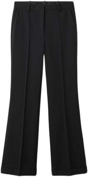 Flared trousers with seams
