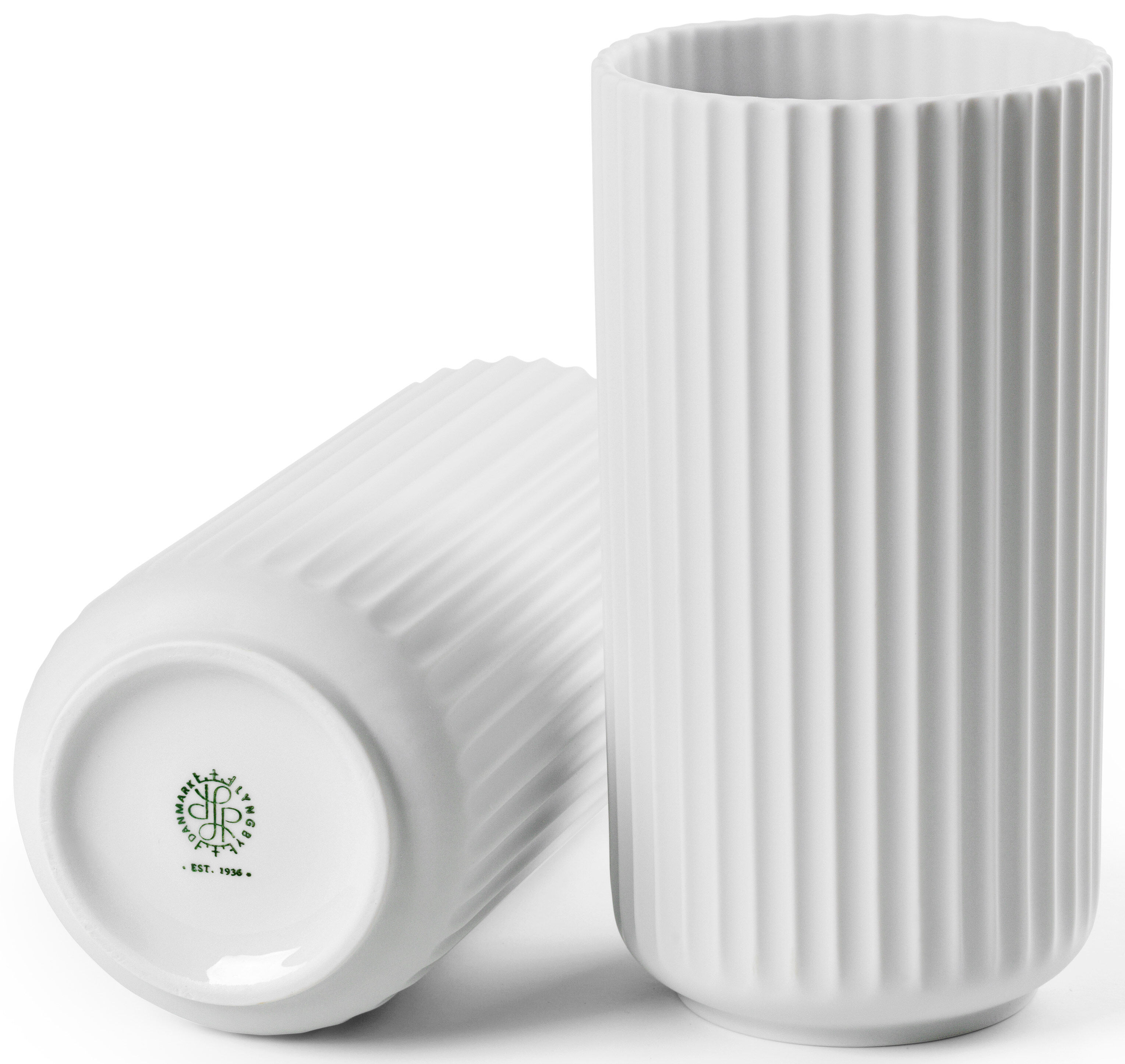 Lyngbyvasen matt vit