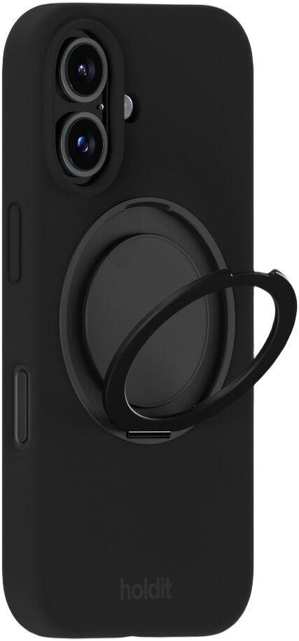 Silicone Stand Case iPhone 16 Black