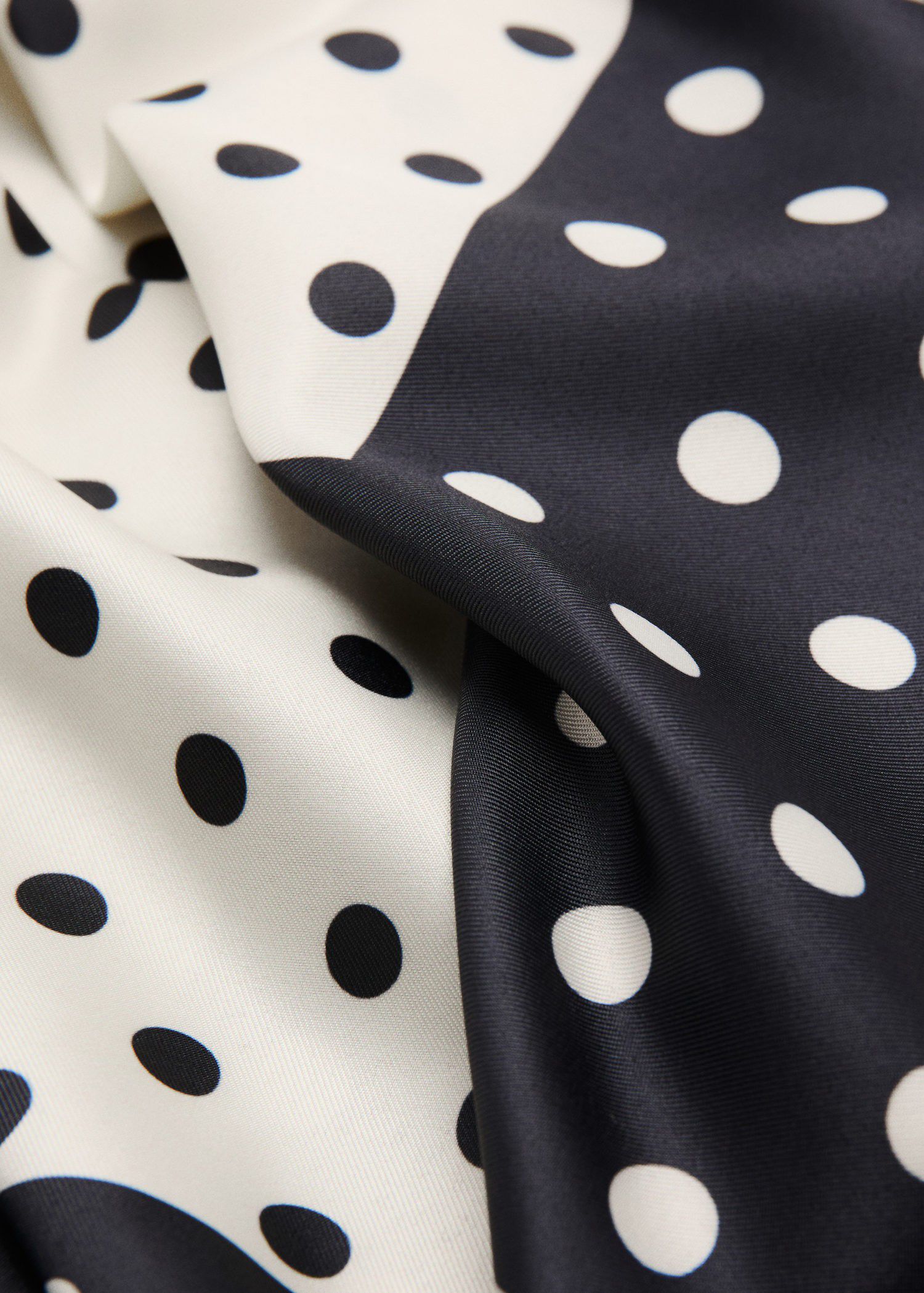 Satin check-print scarf