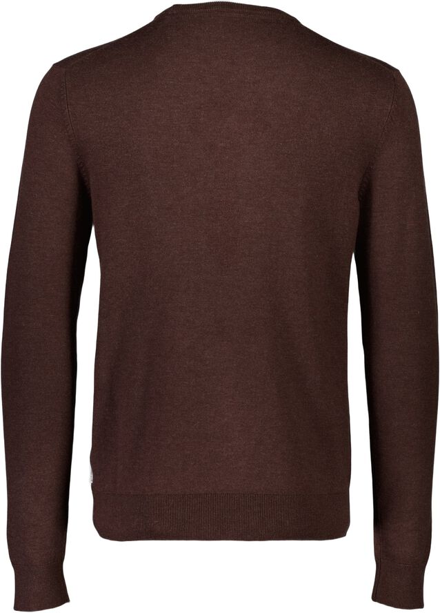 Melange round neck knit