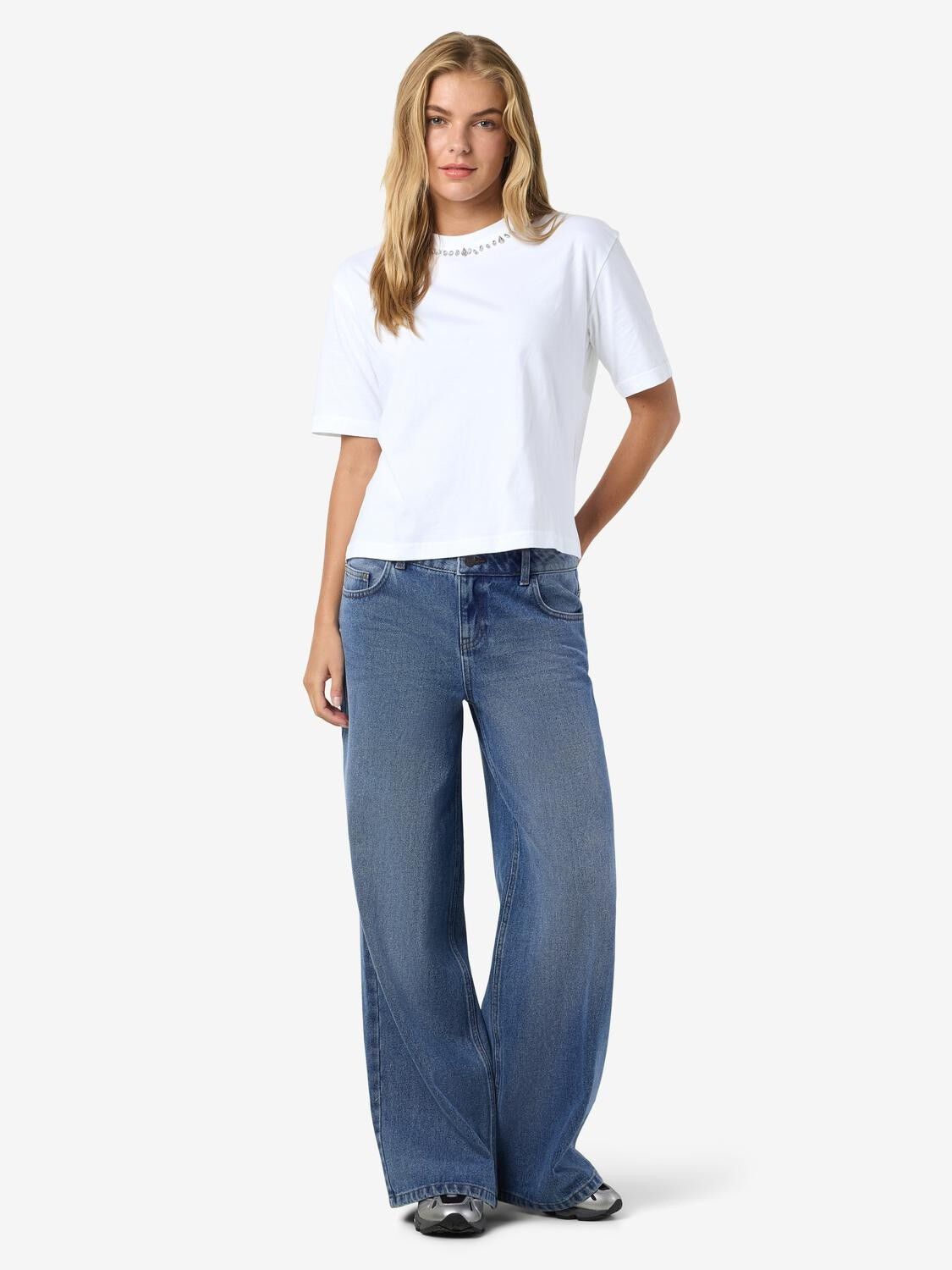 Nmbelle S/S Simili T-Shirt Jrs Fwd