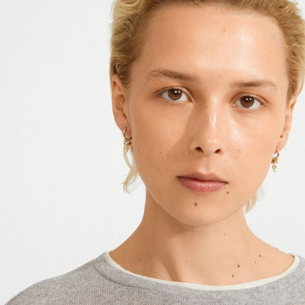 SENSE øreringe guldbelagt/multi