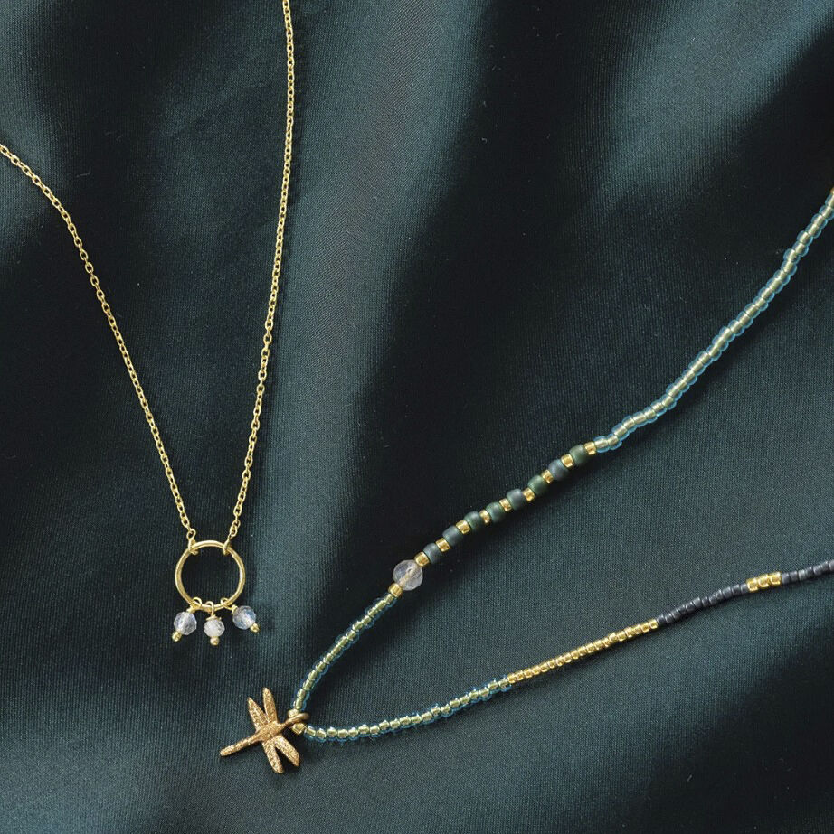 Sentiment Labradorite Moonstone Necklace GP