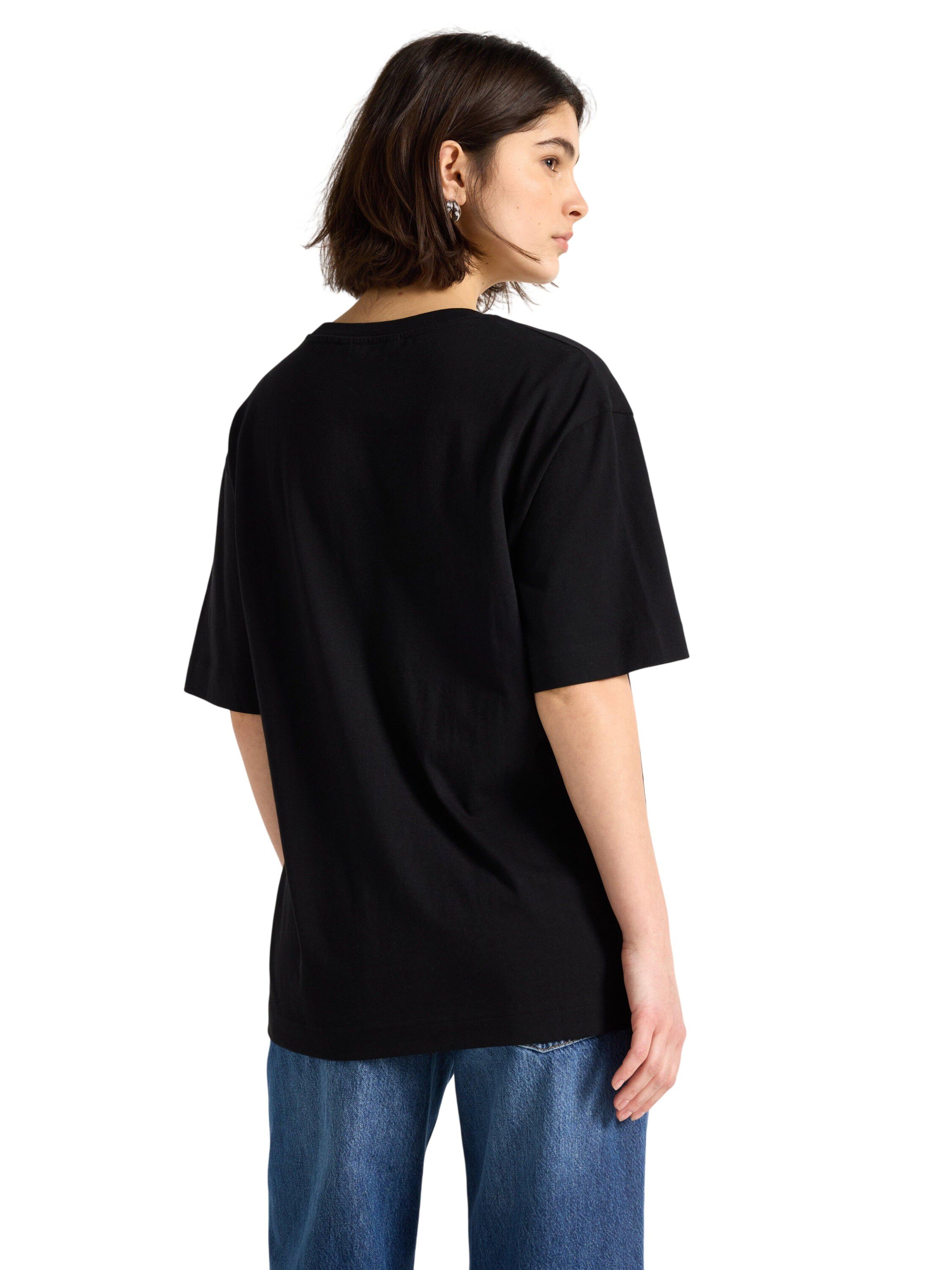 Kort&aelig;rmet T-shirt i bl&oslash;d bomuldsjer