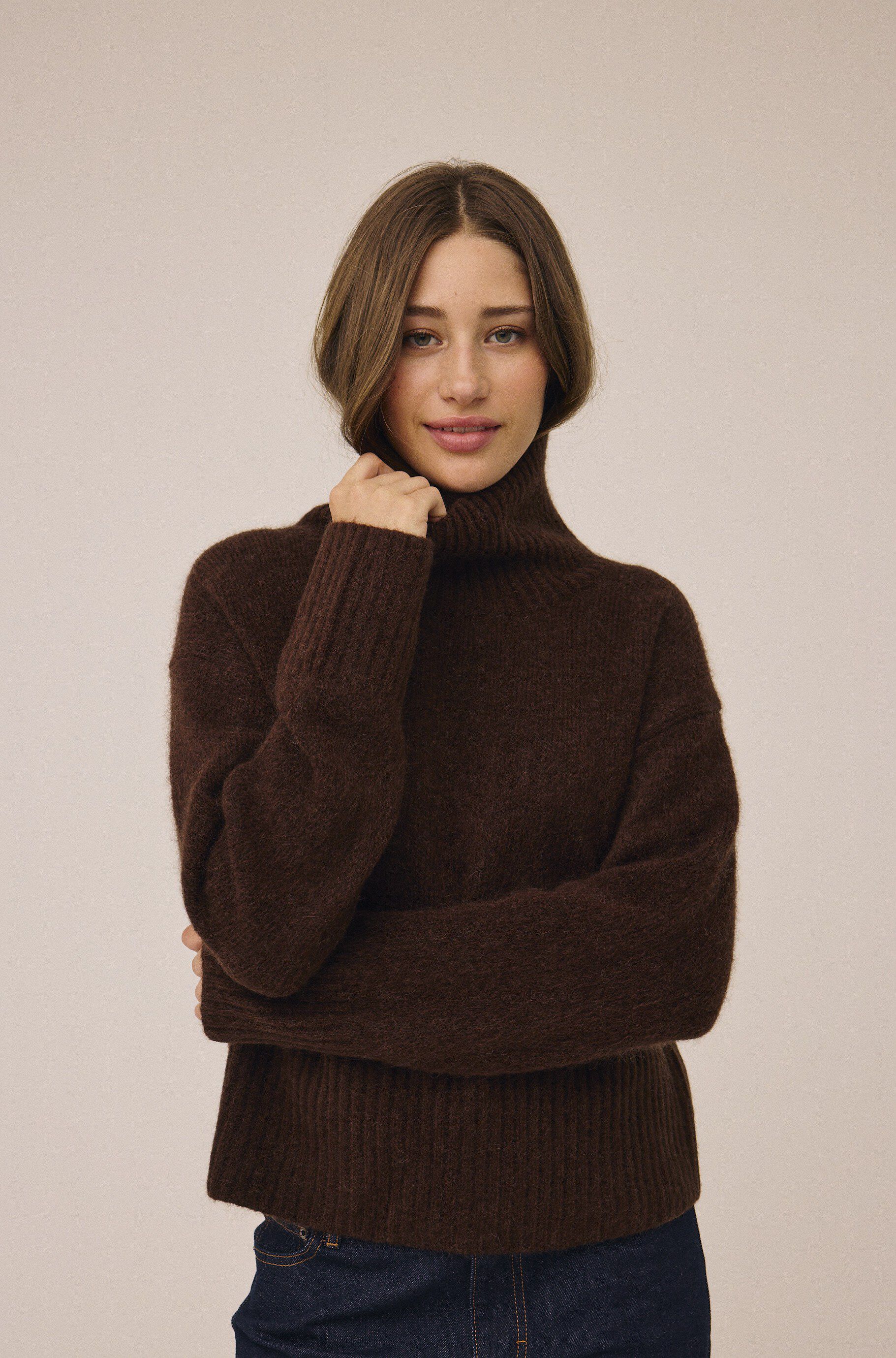 Mai 3 Highneck sweater - Mohairmix - RWS