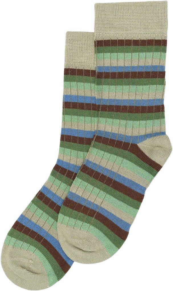 Minipop Bamboo Multi Stripe Strumpor