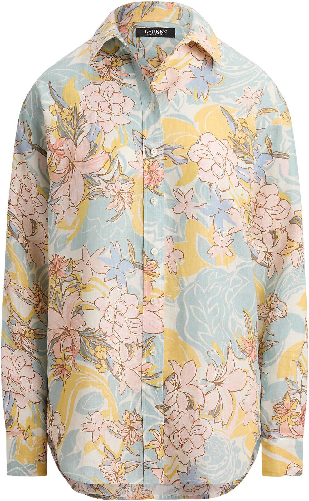 Relaxed Fit Floral Linen Shirt