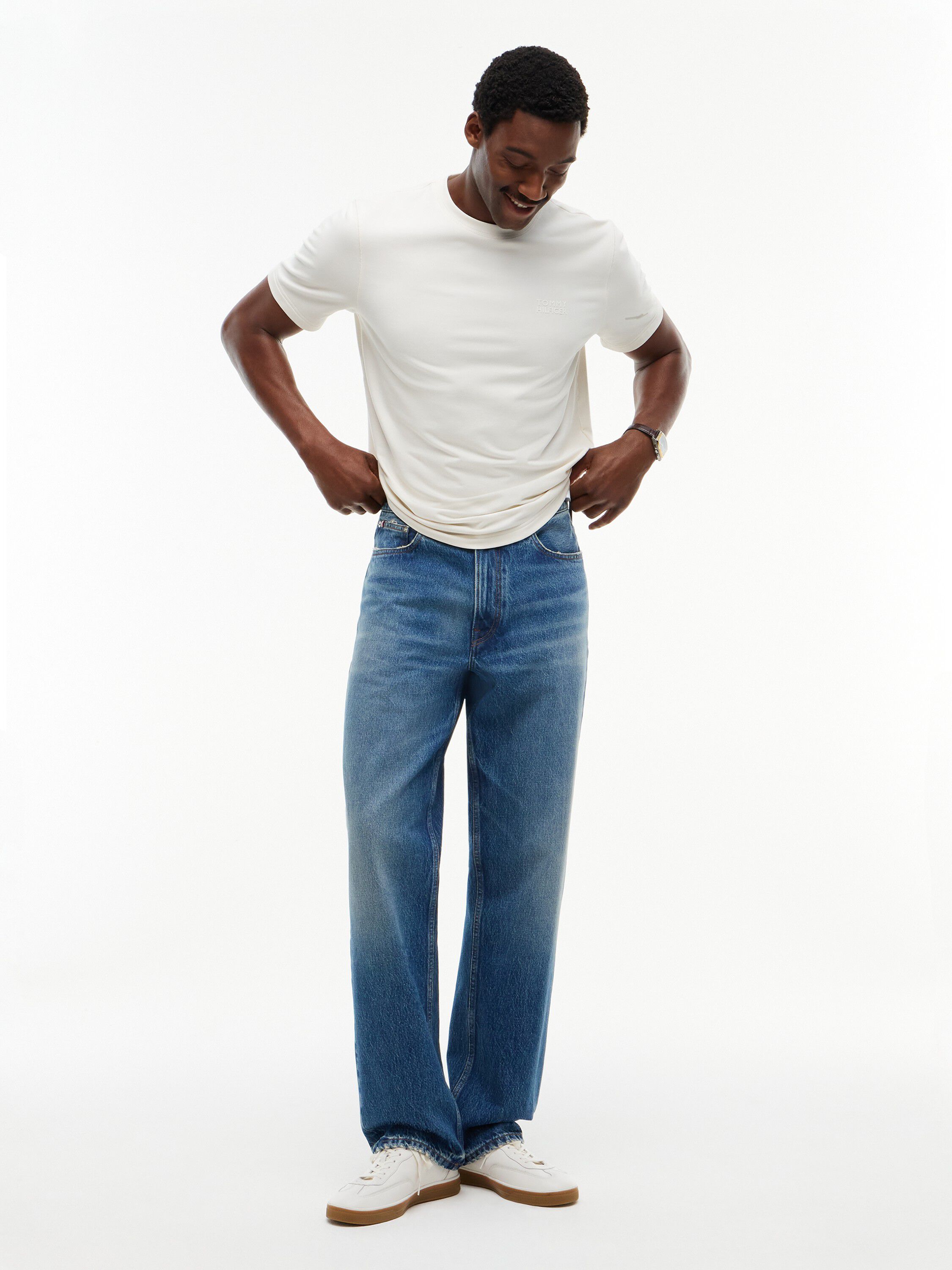 River Relaxed Straight Faded Jeans