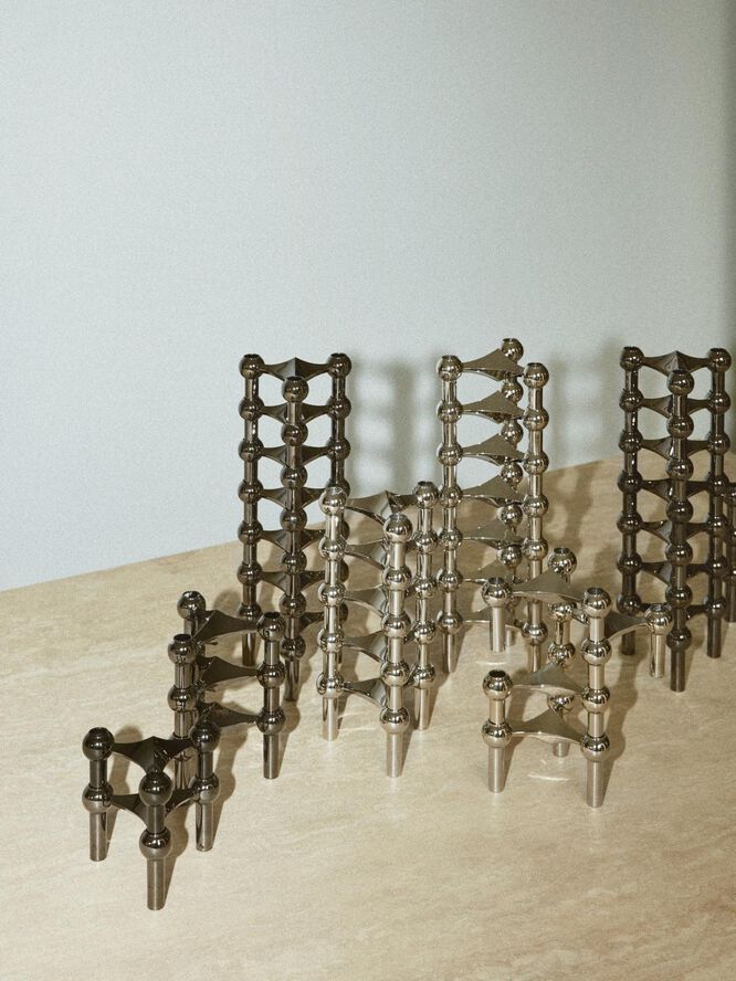 STOFF Nagel ljusstake krom